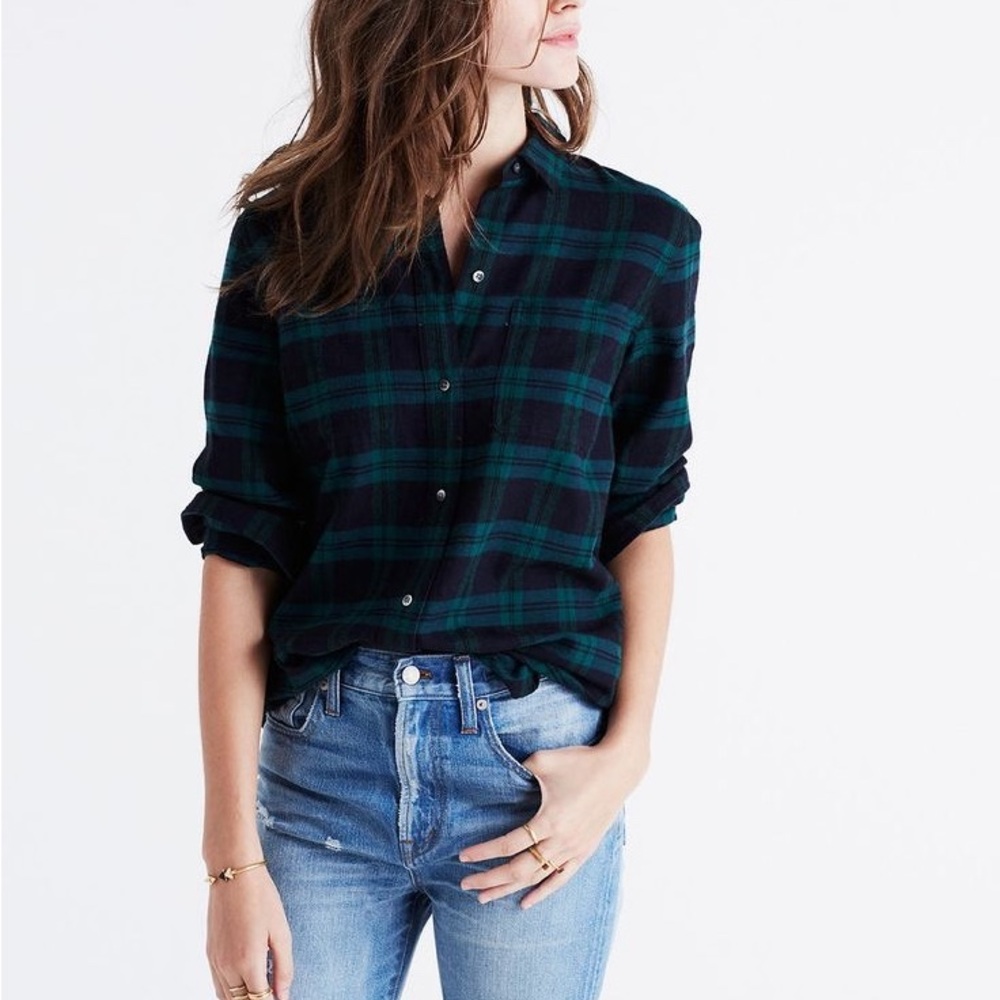 Madewell Plaid Button-Up Shirt